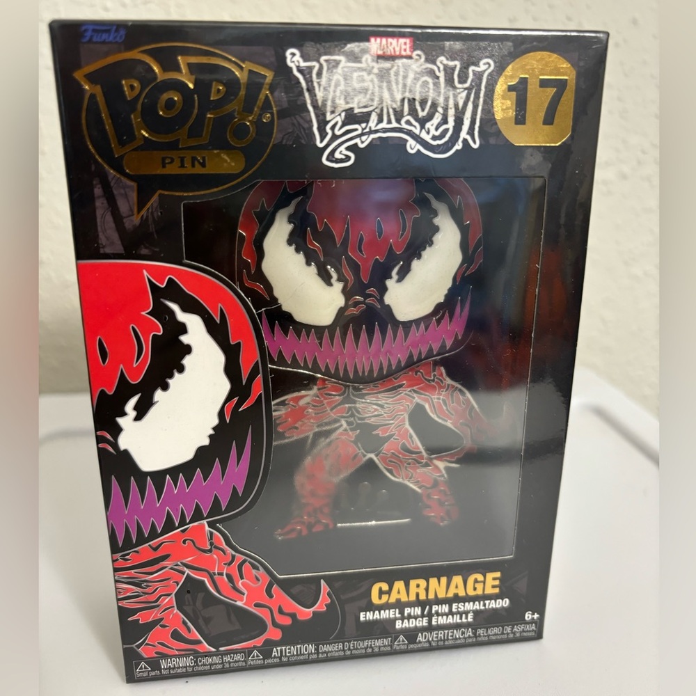 Venom Funko Pop Pin #17 Marvel Collectable Carnage